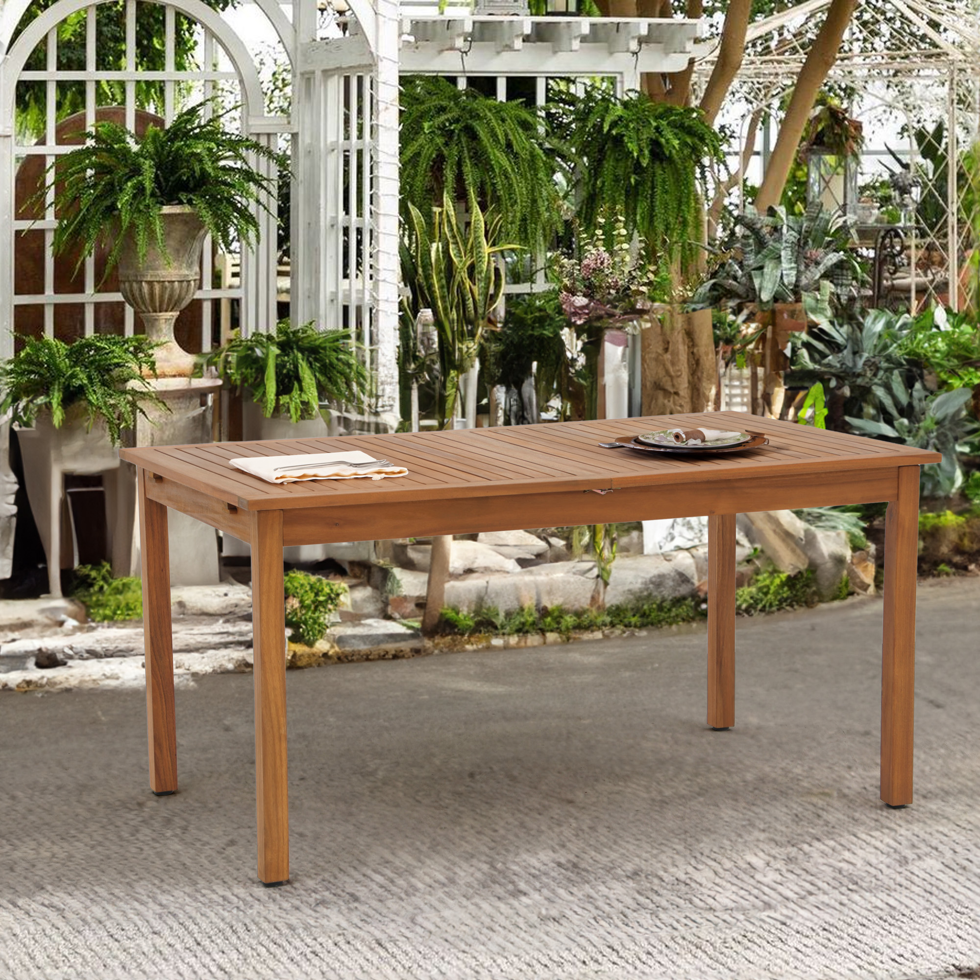 Acacia wood outdoor dining set