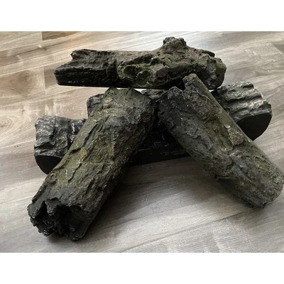 Ceramic fire logs for gas fire pit