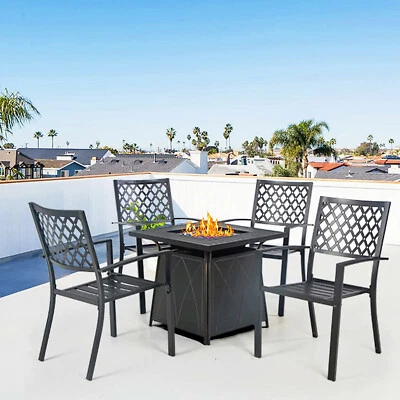 Fire pit table set with chairs