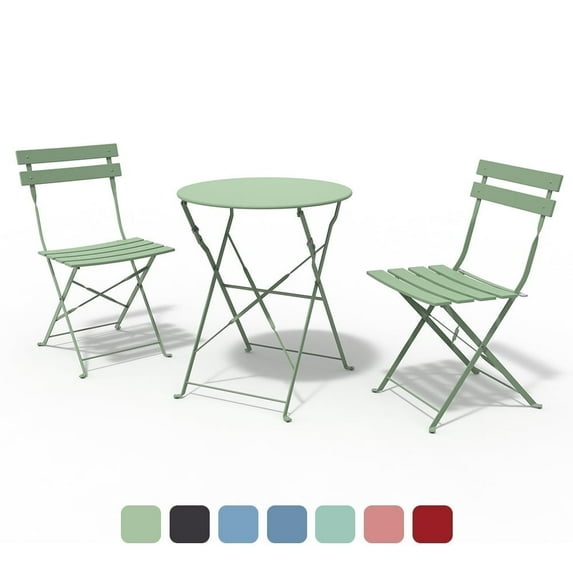 Folding bistro patio set