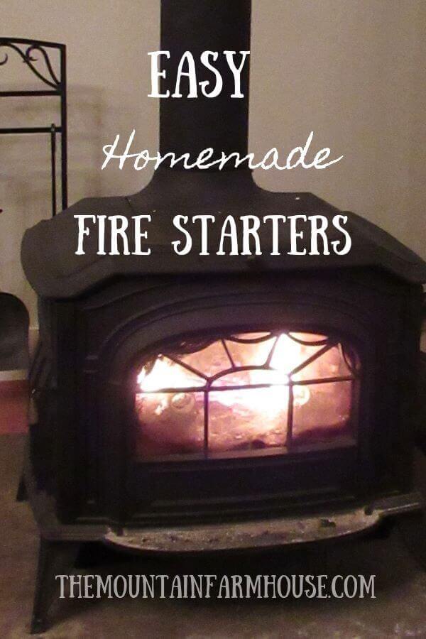 Natural fire starters for wood burning