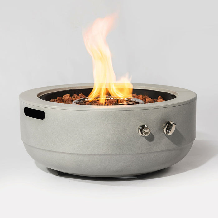 Round propane fire bowl