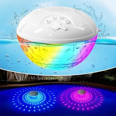 Small portable speaker next to a pool