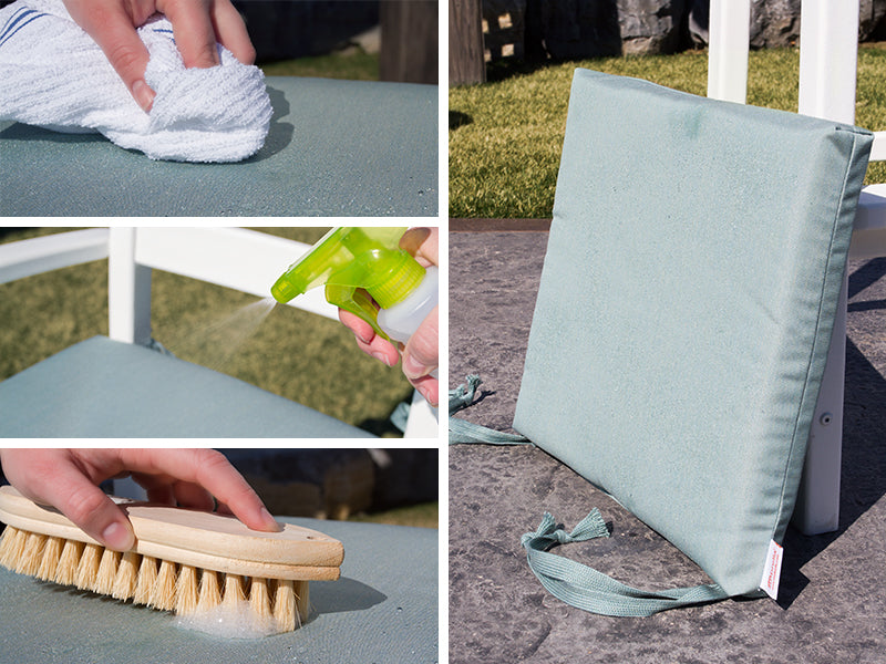 Spray bottle for treating outdoor fabrics and cushions