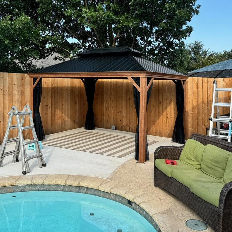 Abba Patio 10x10 Outdoor Hardtop Gazebo with Aluminum Frame