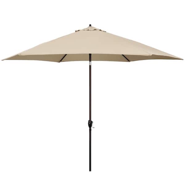 Abba Patio 11 ft Outdoor Market Patio Umbrella with Crank and Push Button Tilt