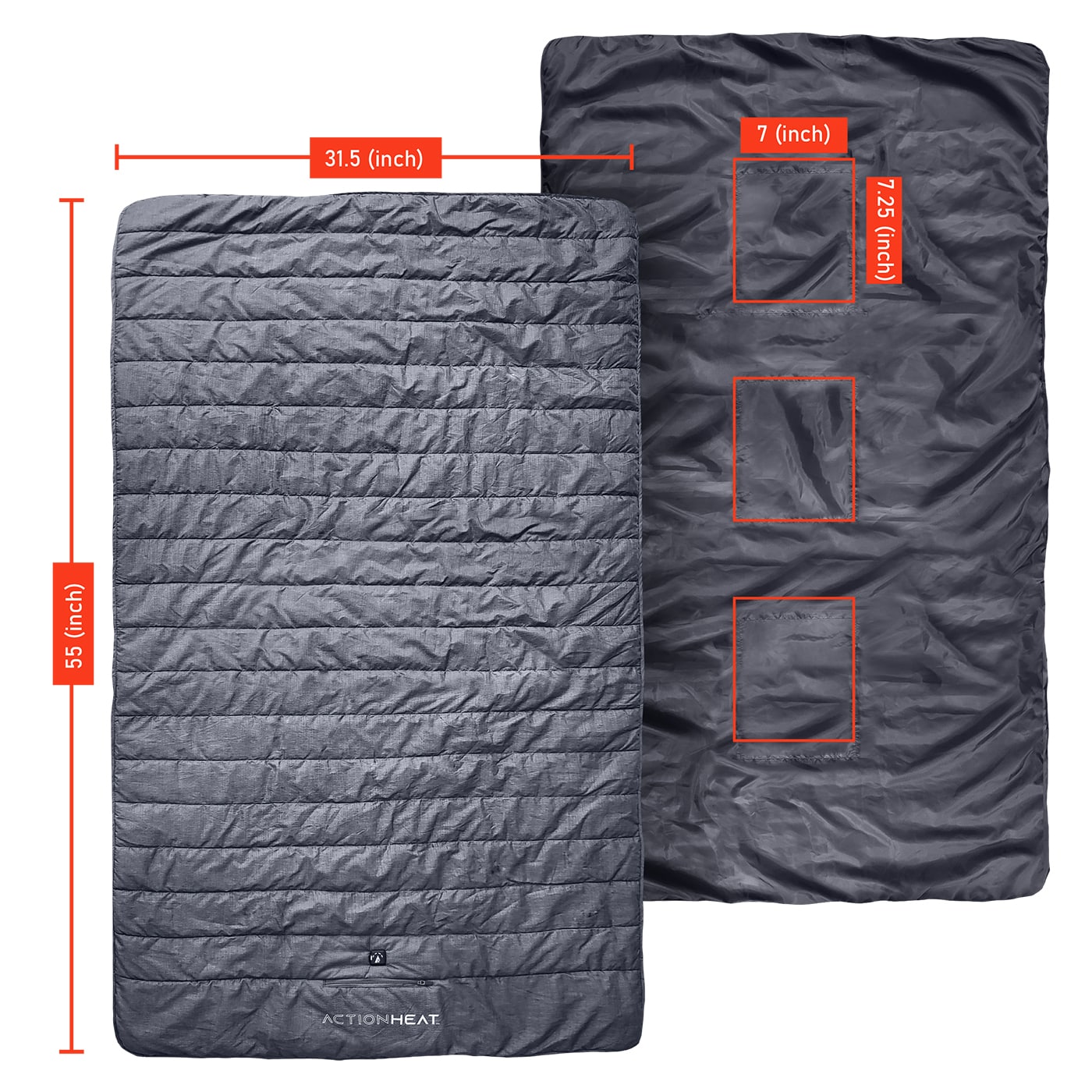 ActionHeat 5V Battery Heated Throw Blanket