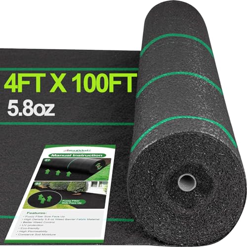 AGFABRIC Heavy Duty Weed Barrier Landscape Fabric 4ft x 100ft