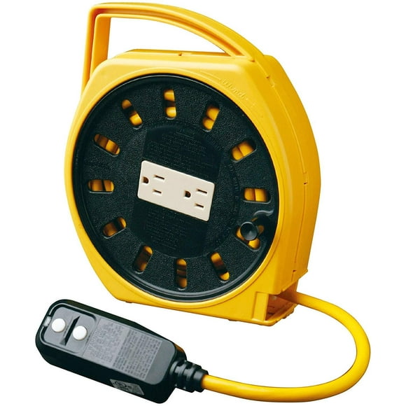 Alert Stamping 3025W3 Retractable Extension Cord Reel with 3 Outlets