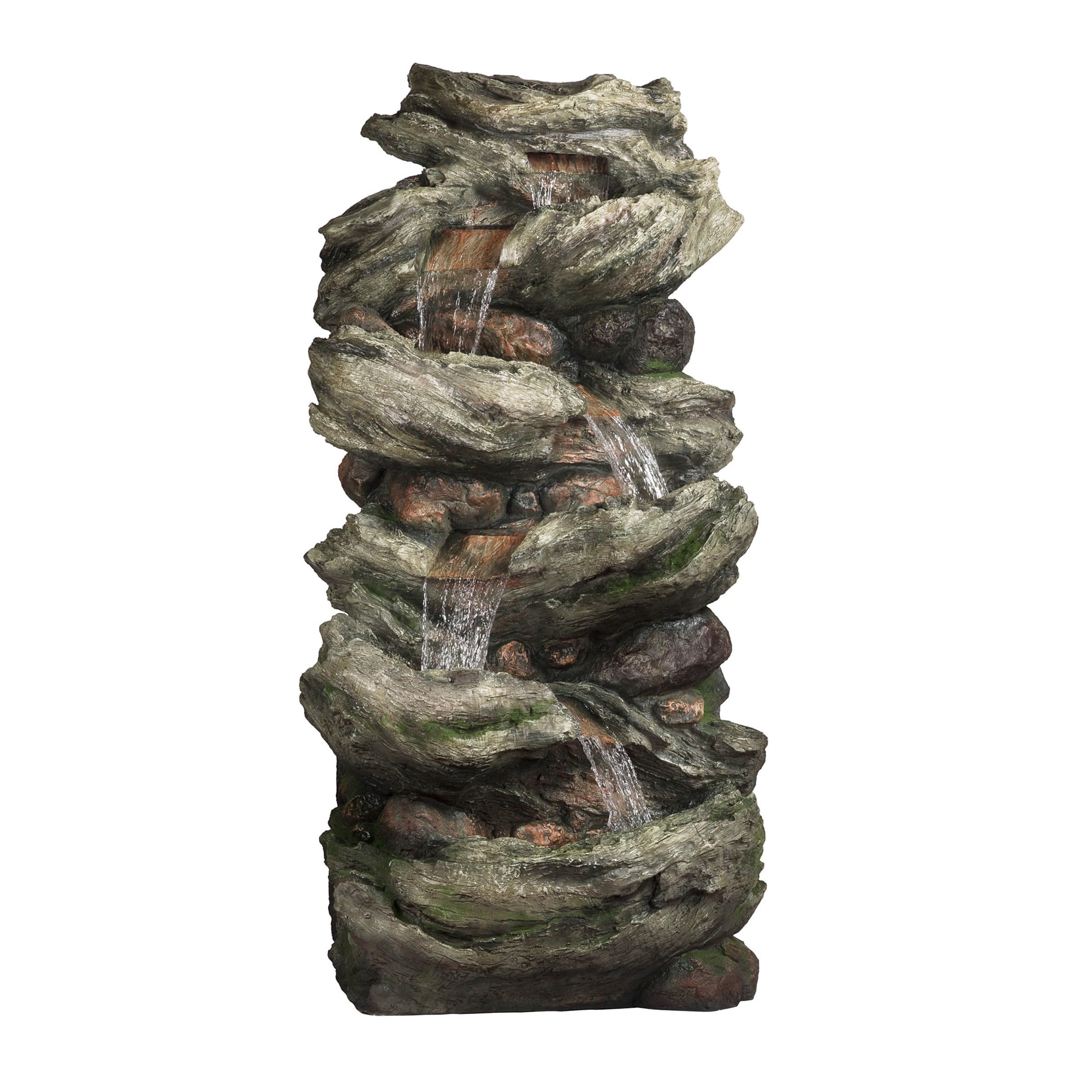 Alpine Corporation 3-Tier Rock Water Fountain