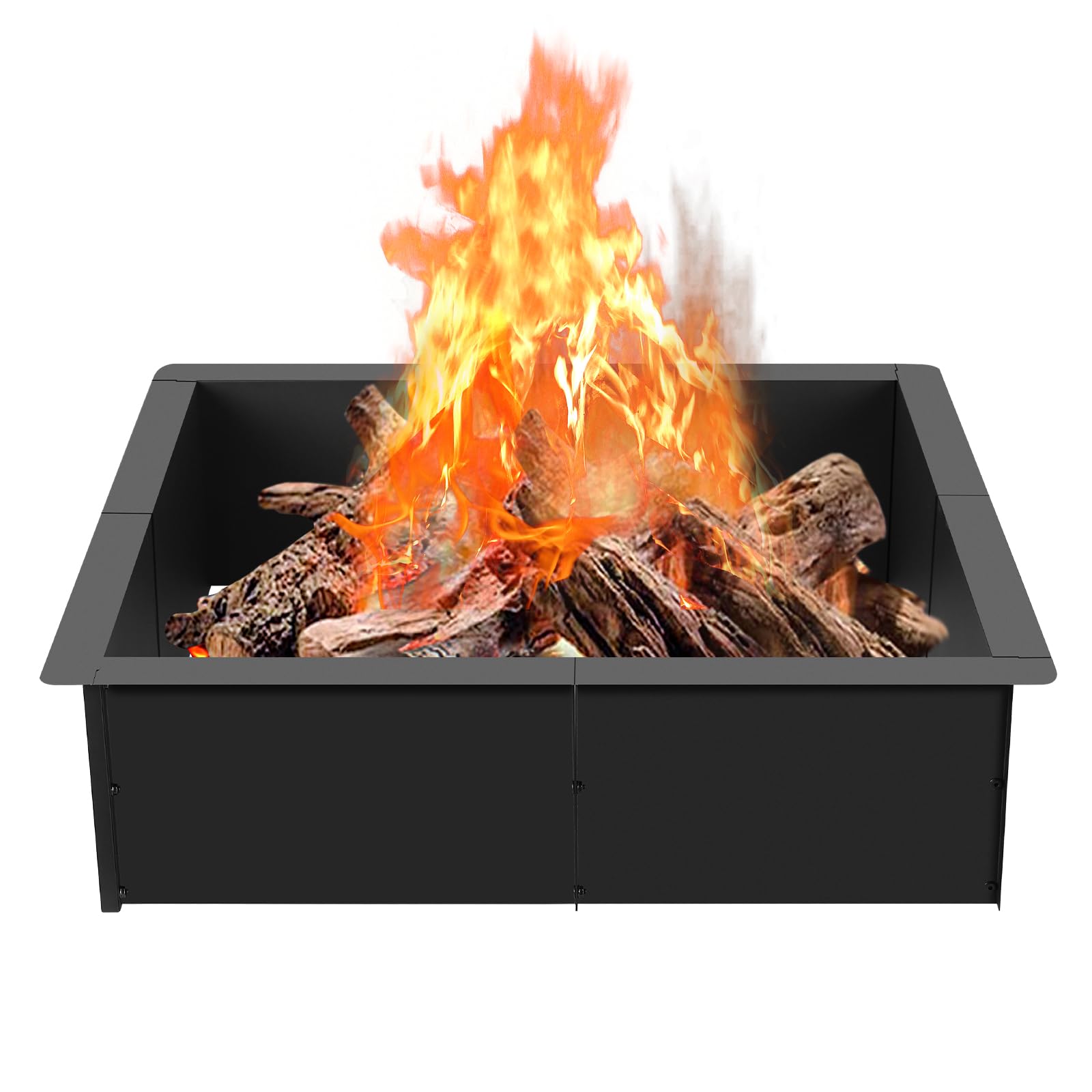 Amagabeli 32" Deep Bowl Steel Fire Ring Insert