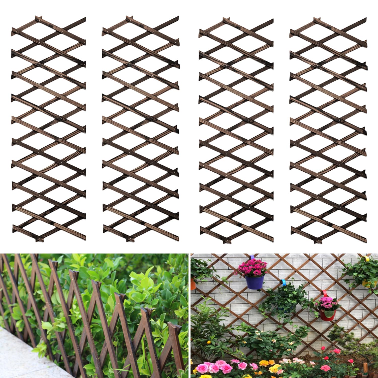 AMAGABELI GARDEN & HOME Expandable Bamboo Trellis