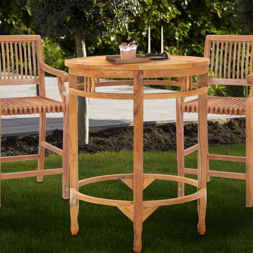 Amazonia Grade A Teak 36-Inch Round Outdoor Bar Table
