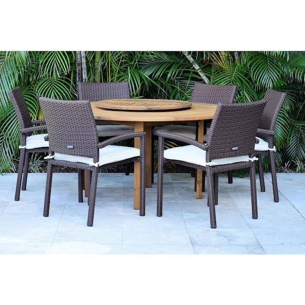 Amazonia Teak Denver 5-Piece Round Dining Set