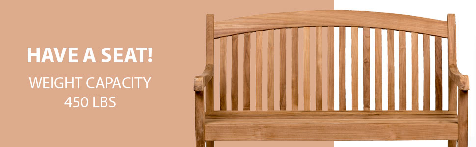 Amazonia Teak Loveseat Bench Outdoor Furniture