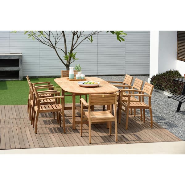Amazonia Westminster 5-Piece Teak Rectangular Dining Set