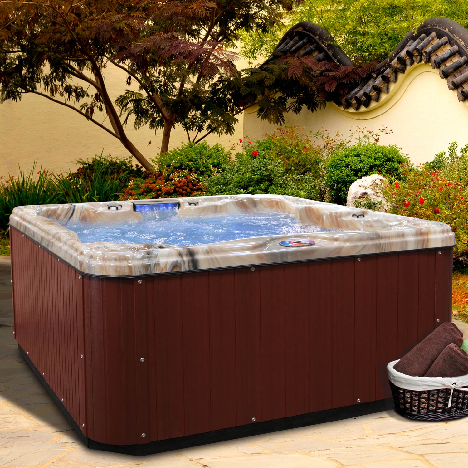 American Spas AM-430L 4-Person 30-Jet Lounger Spa