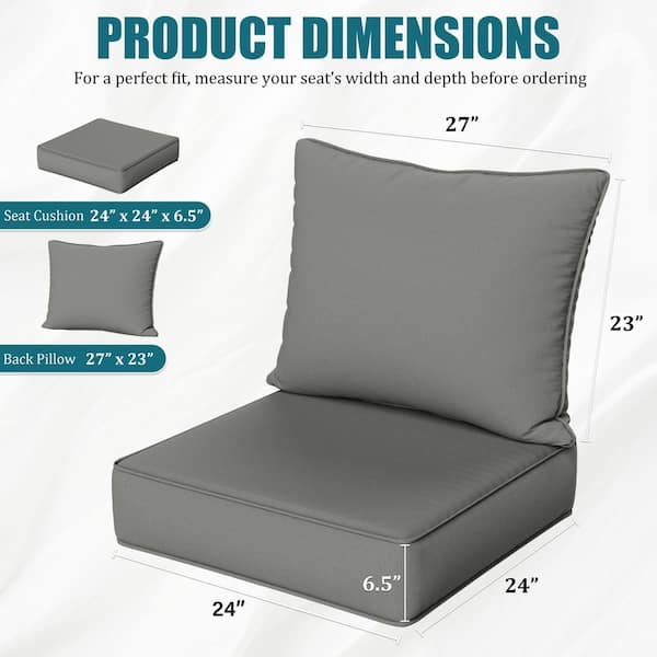Arden Selections Outdoor Deep Seat Chair Cushion Cover