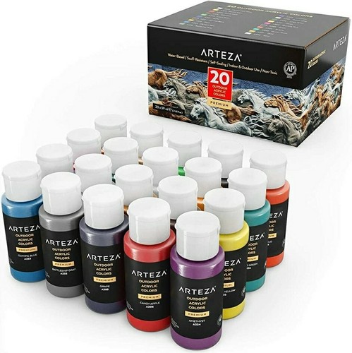 Arteza Outdoor Acrylic Paint Set of 20 Colors