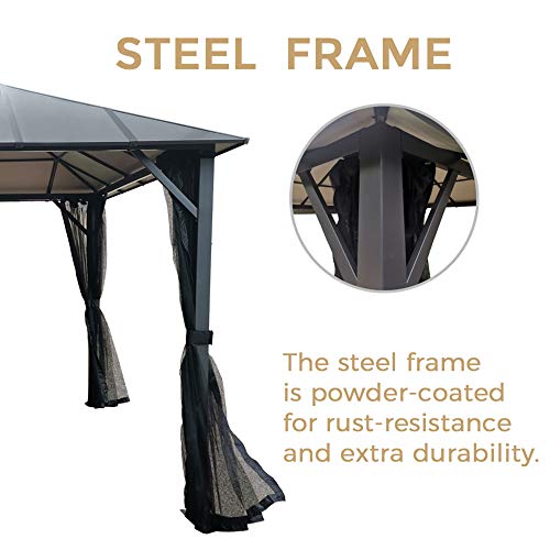 ASTEROUTDOOR 10x10 Aluminum Frame Hardtop Gazebo