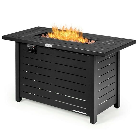 AZ Patio Heaters 42-Inch Rectangular Propane Gas Fire Pit Table
