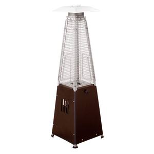 AZ Patio Heaters Hiland 87.5" Hammered Bronze Glass Tube Patio Heater