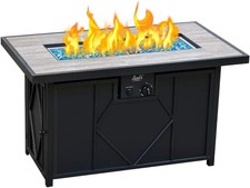 BALI OUTDOORS 42-Inch Rectangular Fire Pit Table