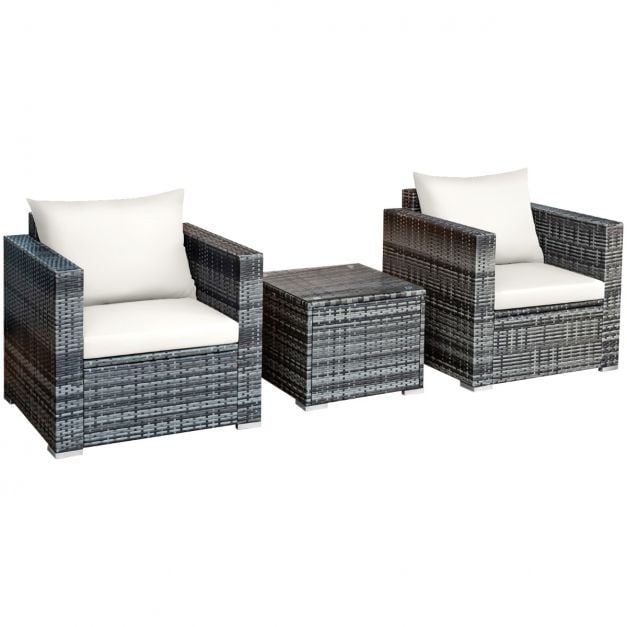 Bamboo54 3-Piece Rattan Bistro Set