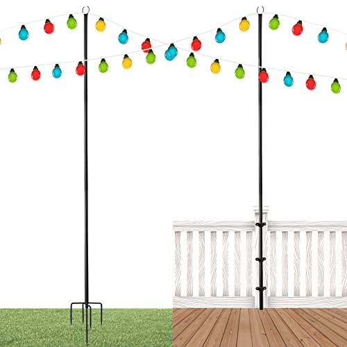 Banord 10ft Heavy Duty String Light Poles, 4 Pack