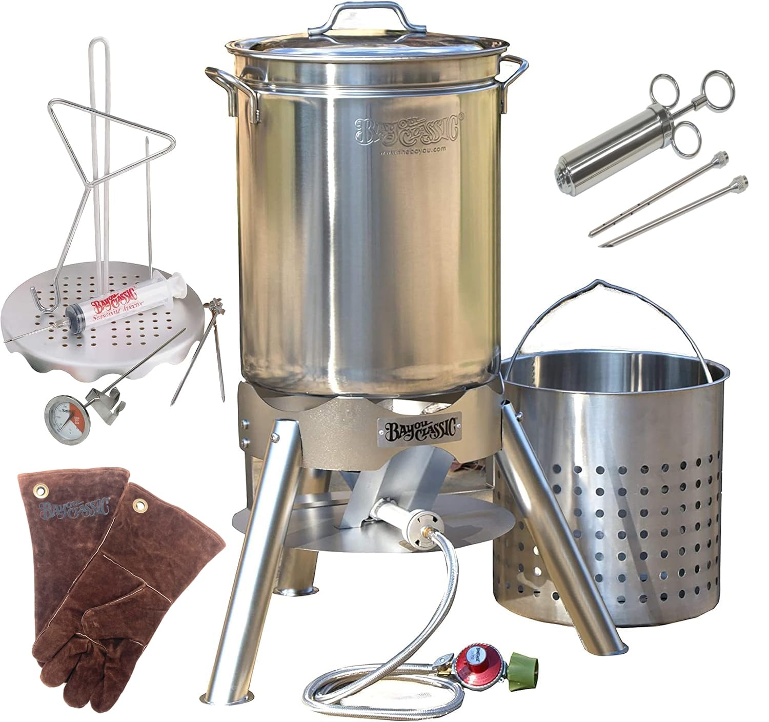 Bayou Classic SP1 Stainless Steel 44-Quart Turkey Fryer