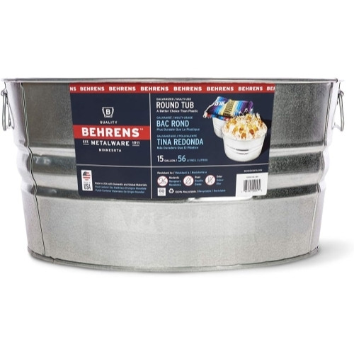 Behrens 20-Gallon Galvanized Steel Utility Tub