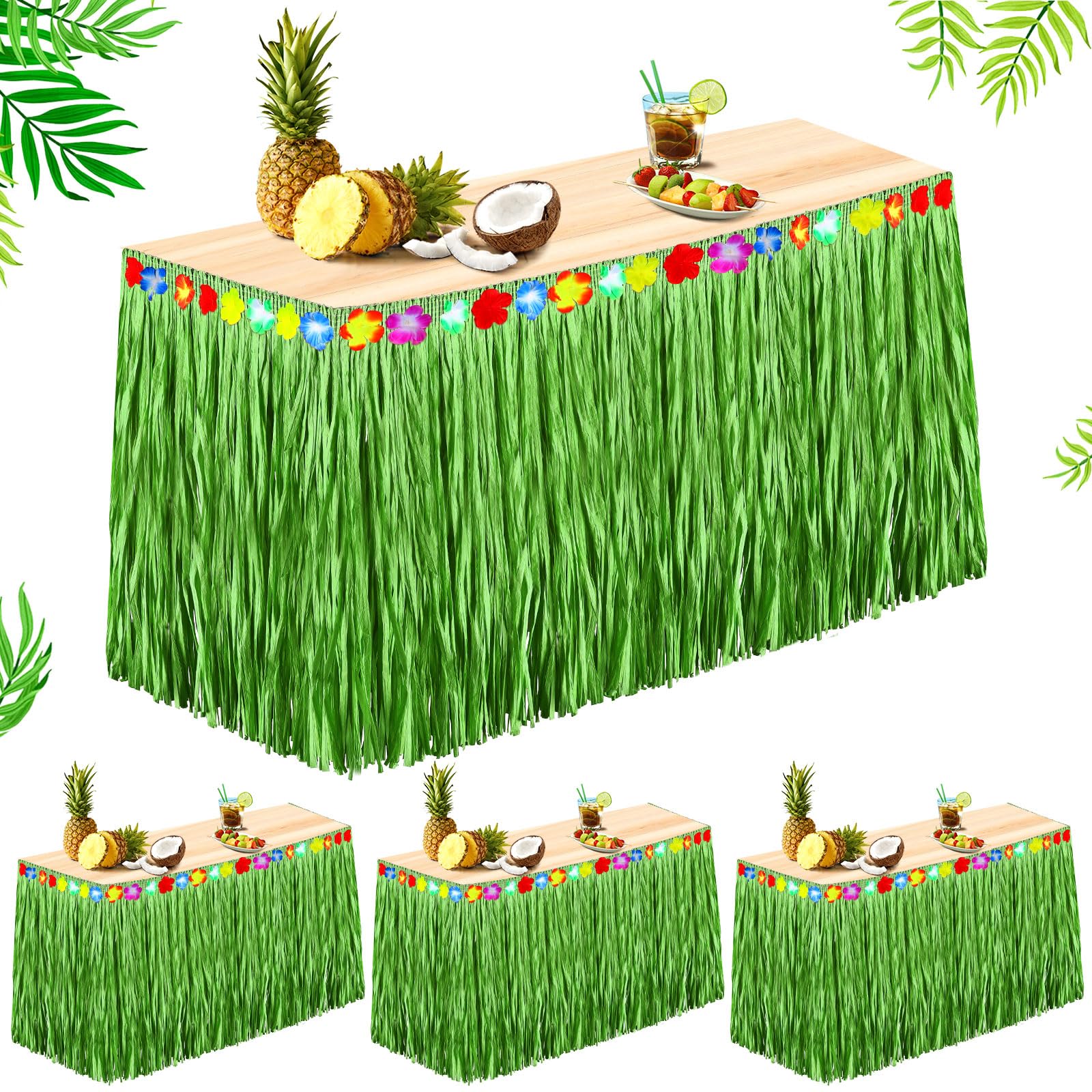 Beistle Luau Thatched Grass Bar Skirt 30 Inches x 9 Feet