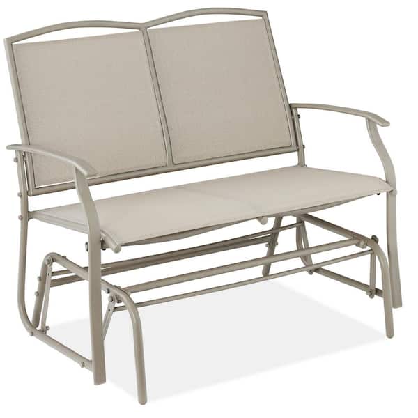 Best Choice Products 2-Person Outdoor Porch Glider Bench with Armrests