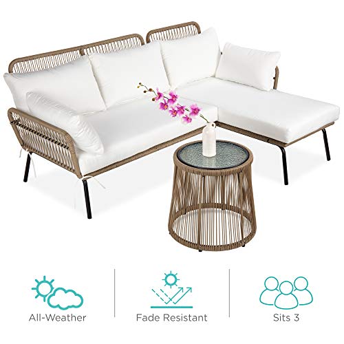 Best Choice Products 7-Piece L-Shaped Outdoor Modular Sectional Sofa Set