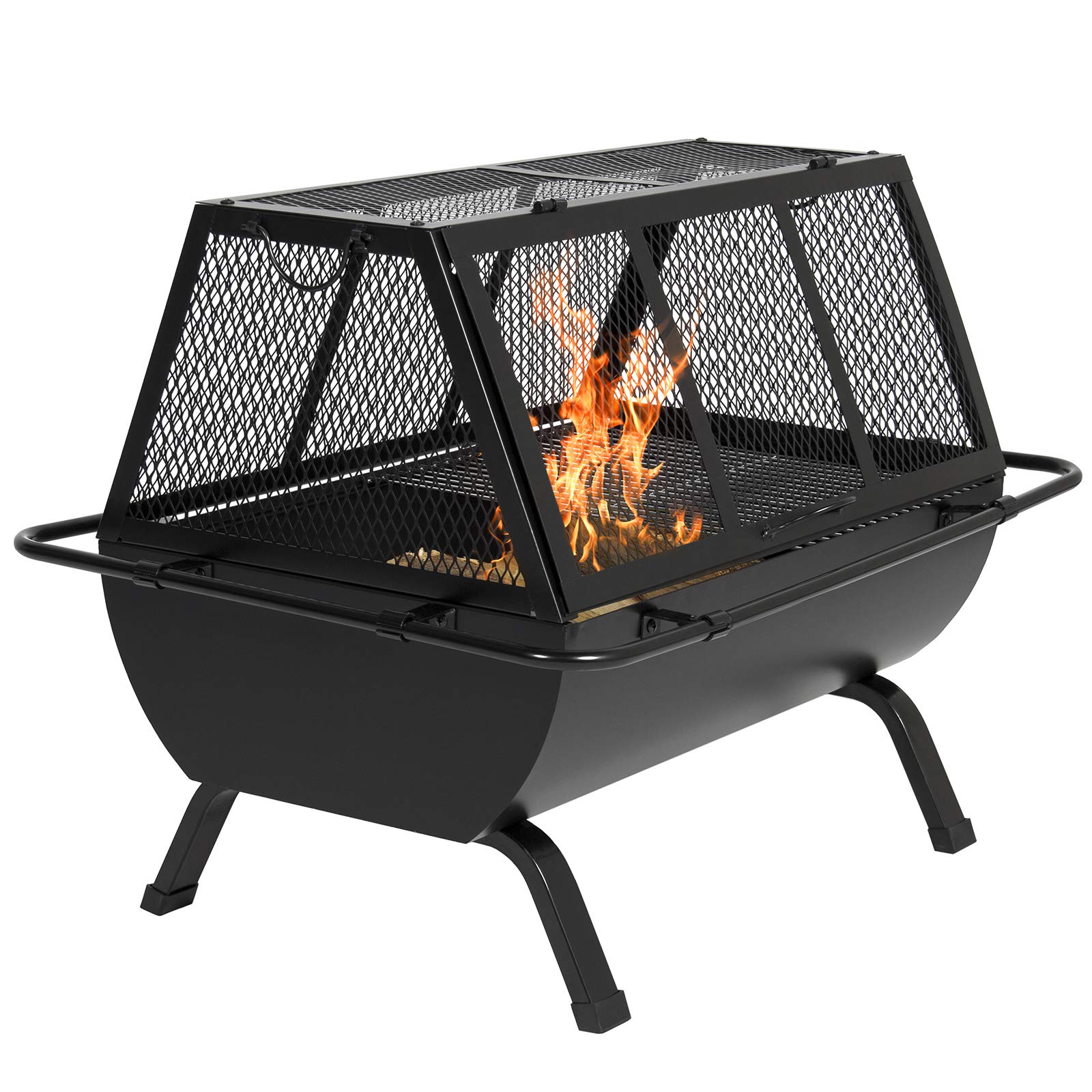 Best Choice Products 7-Piece Outdoor Steel Fire Pit Patio Dining Set