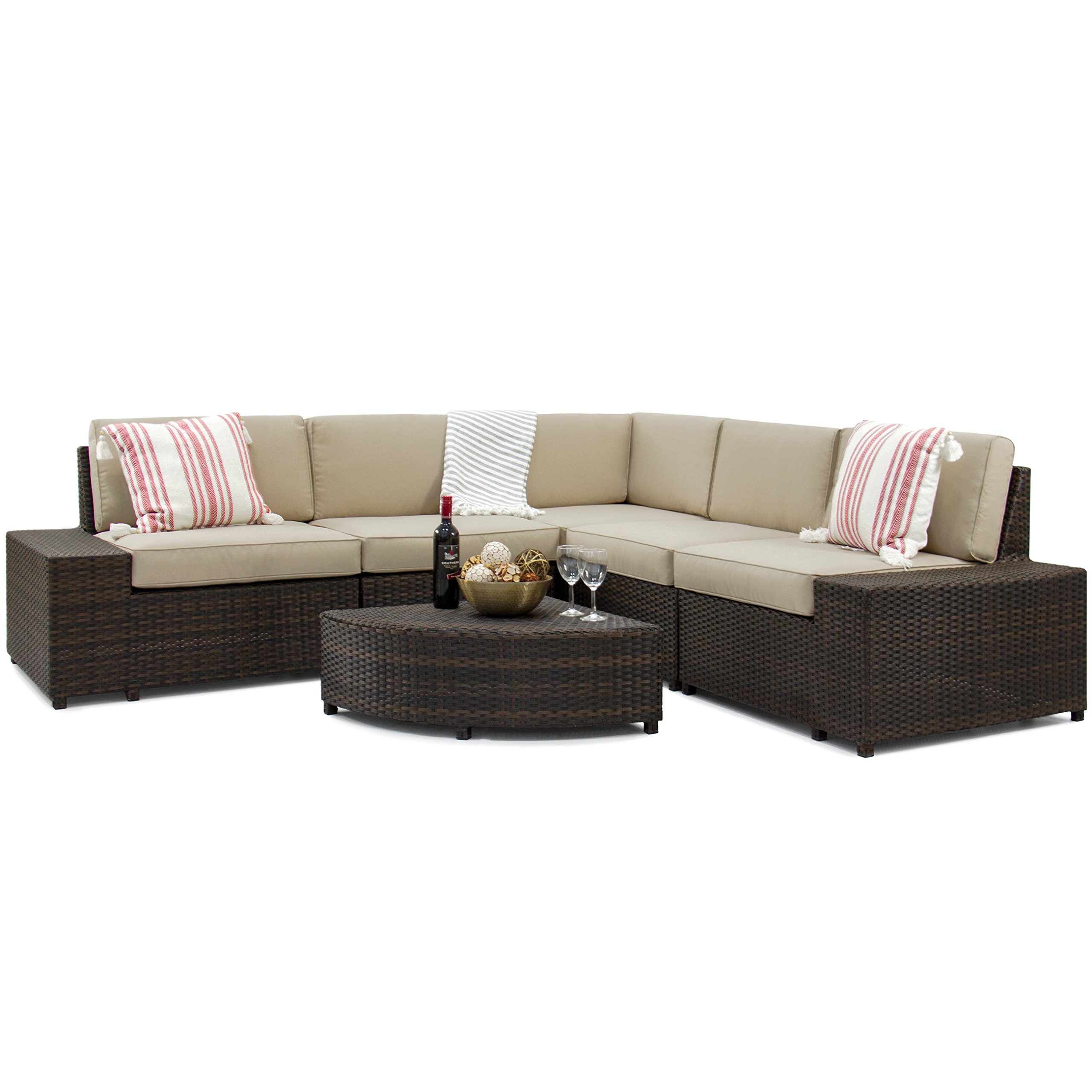 Best Choice Products 8-Piece Outdoor Wicker Sectional Sofa Set