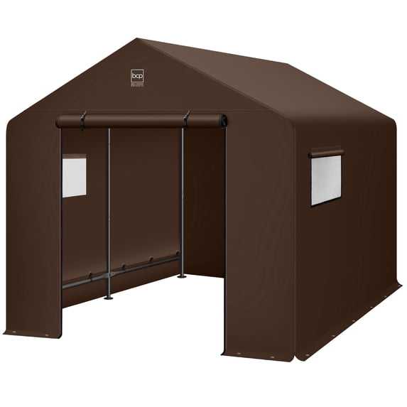 Best Choice Products 8x6 ft Wooden Outdoor Garden Storage Shed