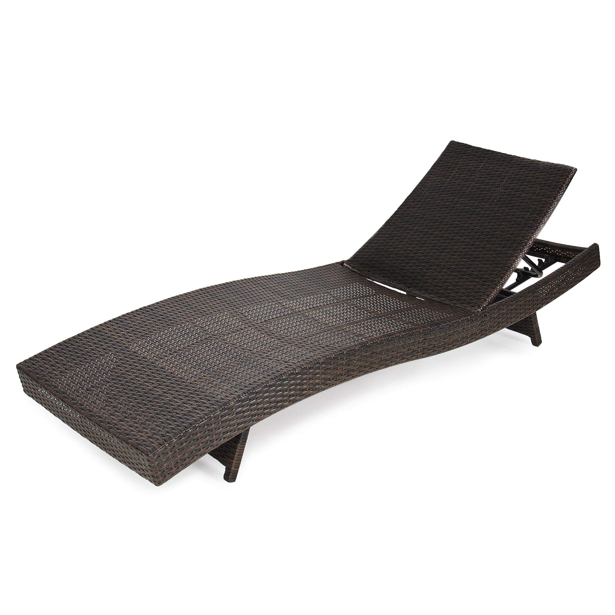 Best Choice Products Adjustable Outdoor Wicker Chaise Lounge