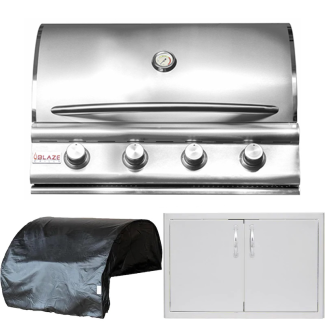Blaze Grills 32-Inch Outdoor Kitchen Cart with Side Burner