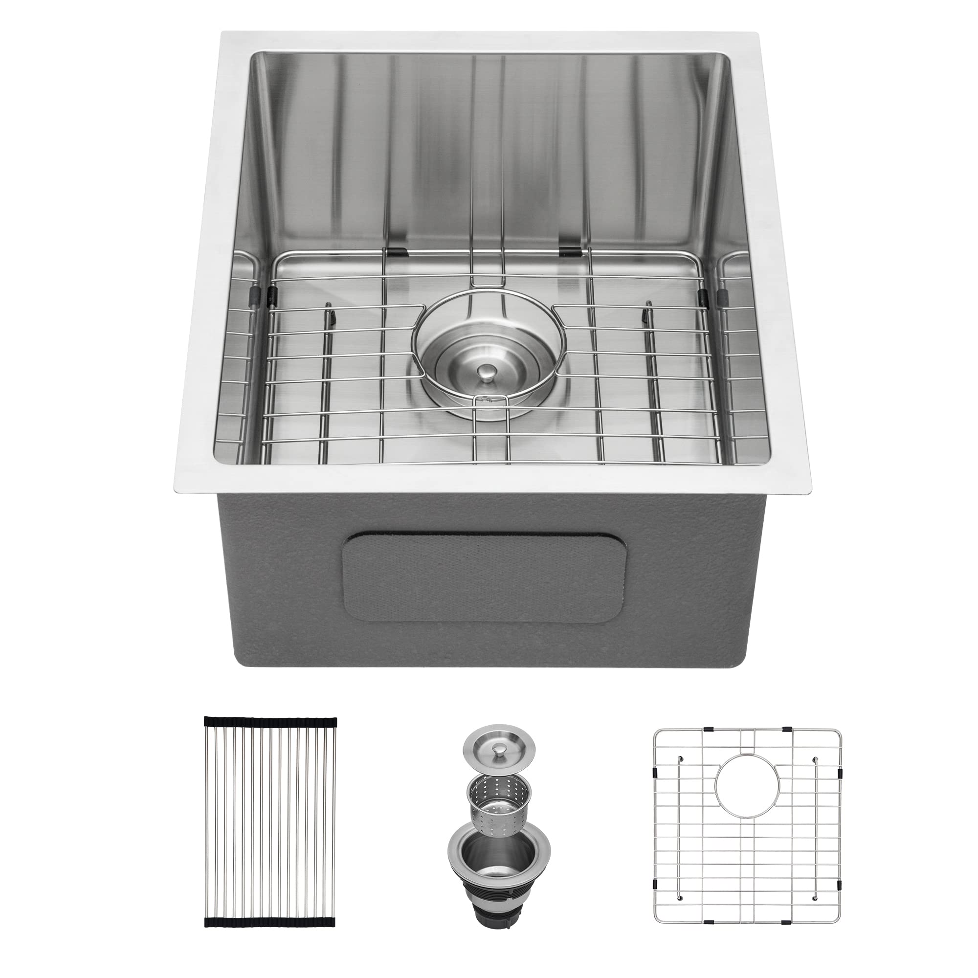 Blaze Outdoor Products BLZ-SINK-R 16-Inch Single Bowl Undermount Outdoor Kitchen Sink