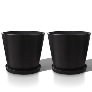 Bloem Saturn Planter 20-Inch, 2-Pack with Saucers