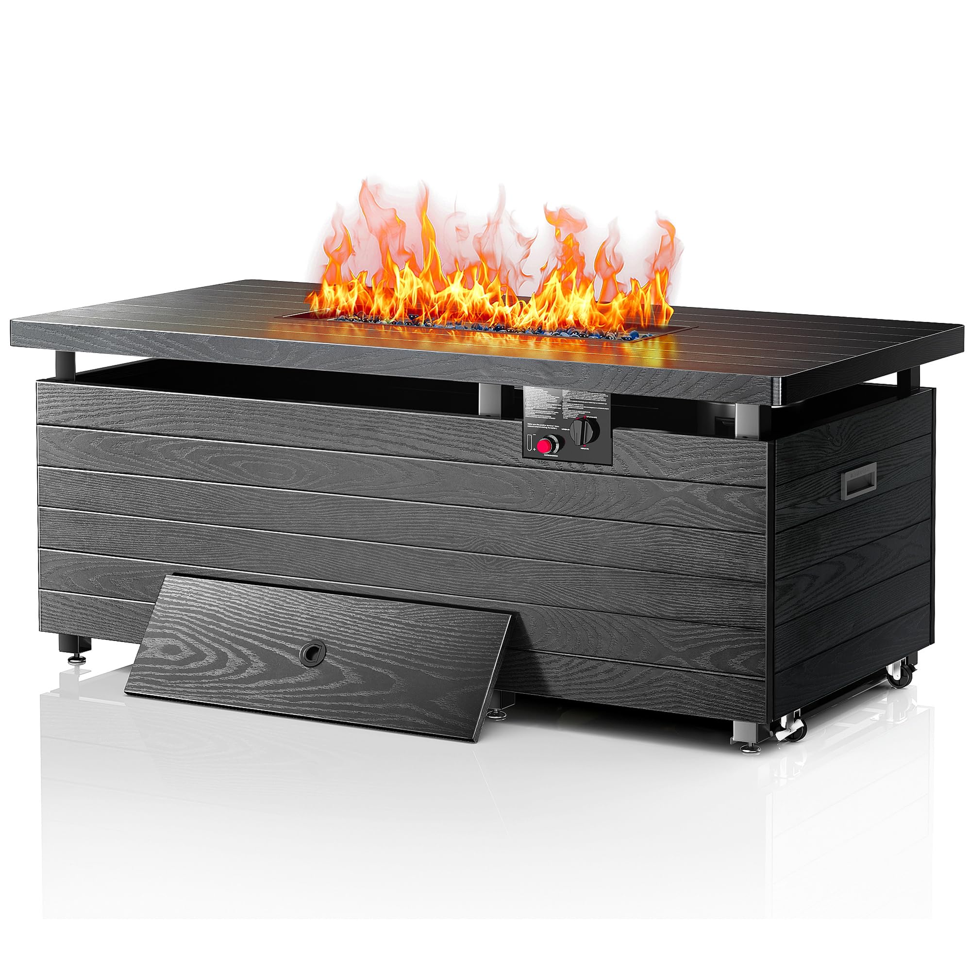 Blue Rhino 60,000 BTU Natural Gas Outdoor Fire Table with Concrete-Look Top