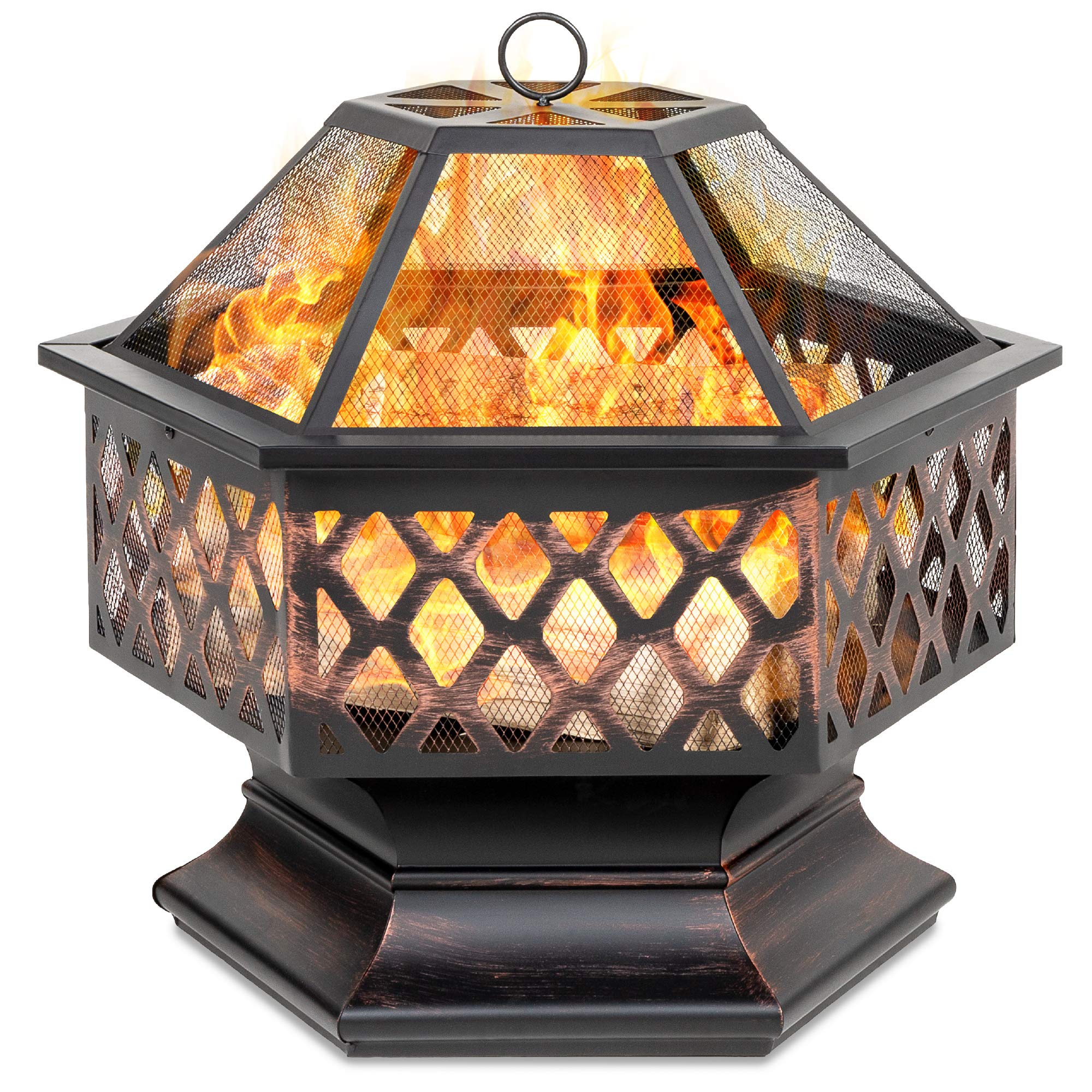 Bond Manufacturing Ellipse 30-Inch Hammered Steel Fire Bowl