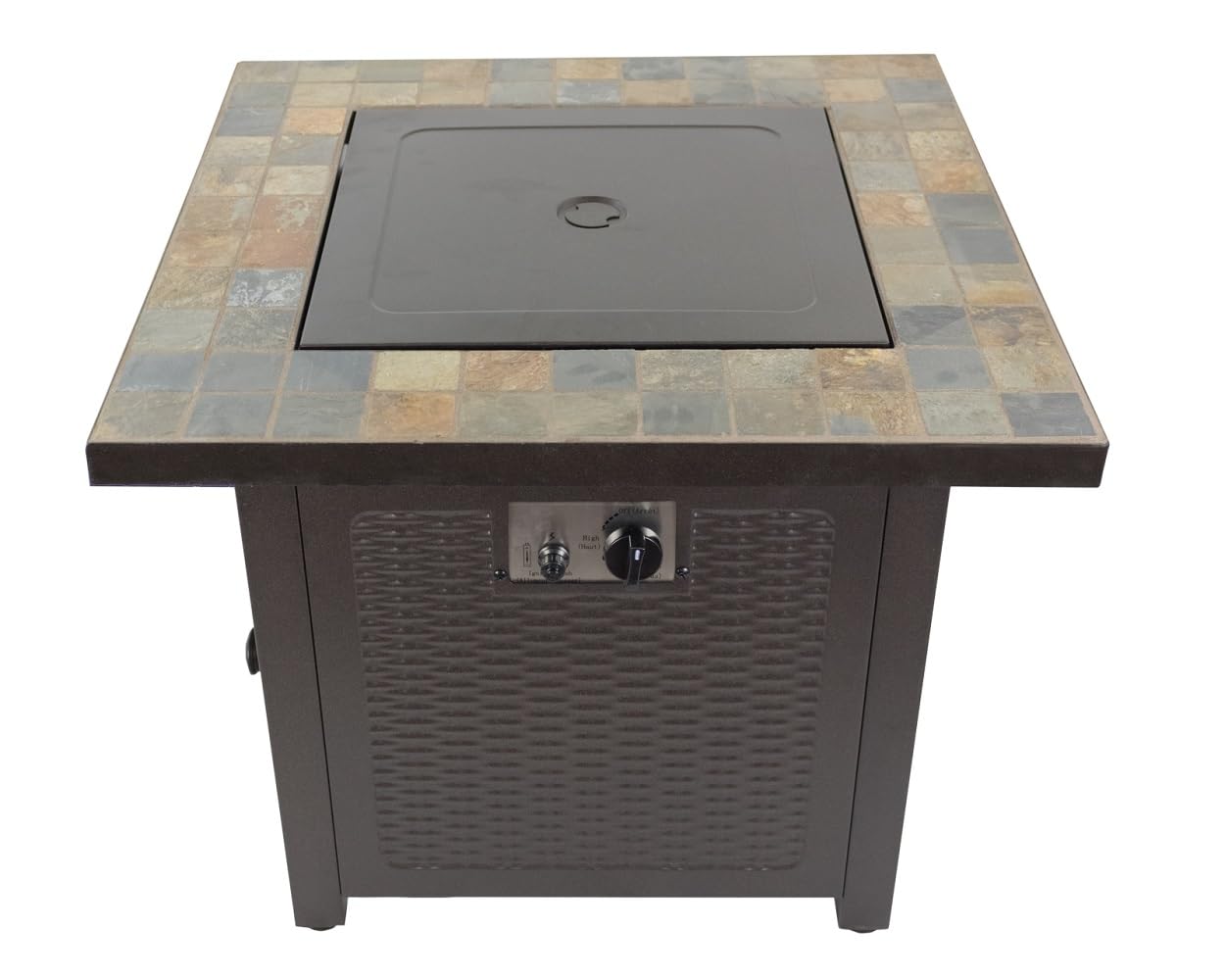 Bond Manufacturing Hammered Bronze 50,000 BTU Propane Gas Fire Pit Table