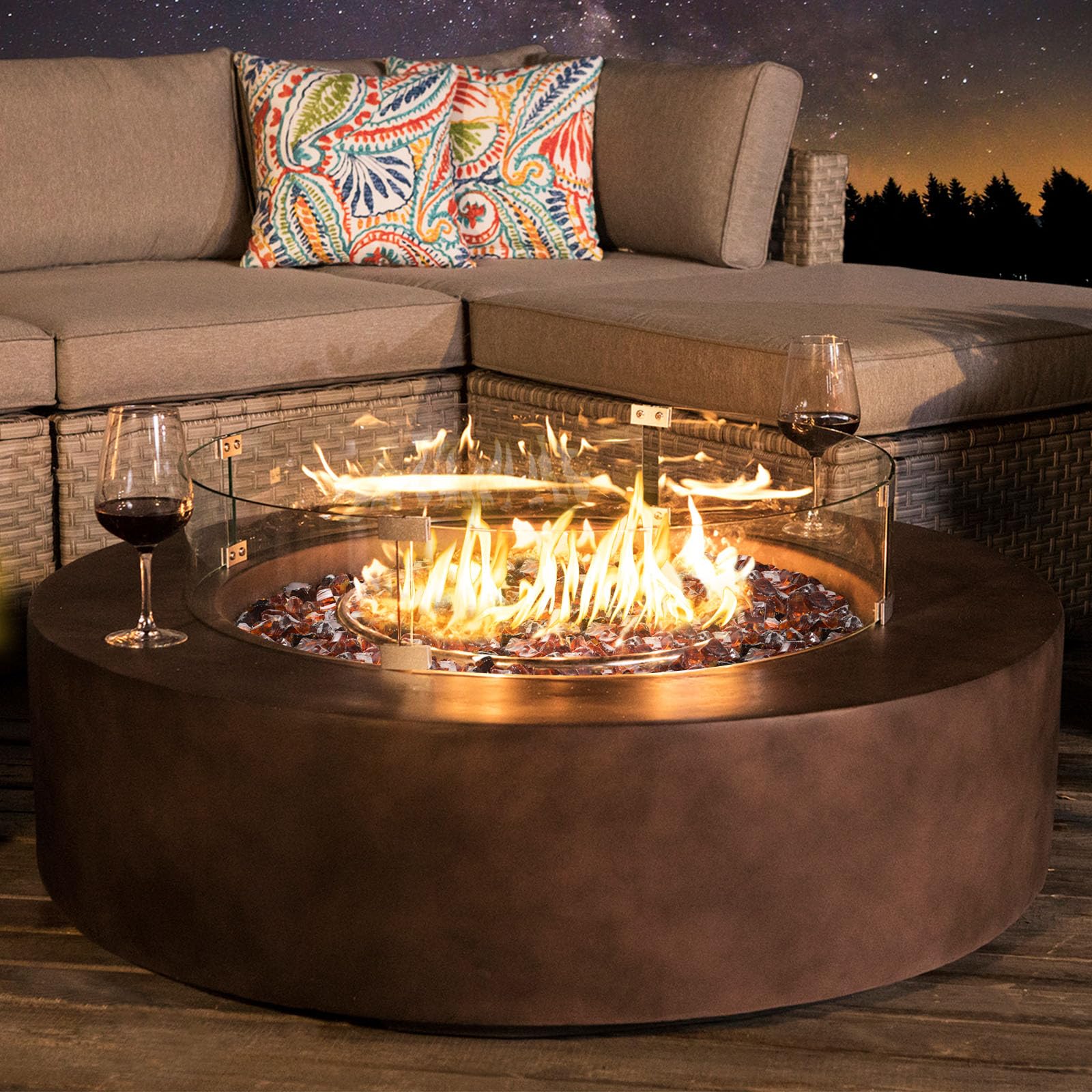 Bond Manufacturing Hunter 50-Inch Round Propane Fire Table