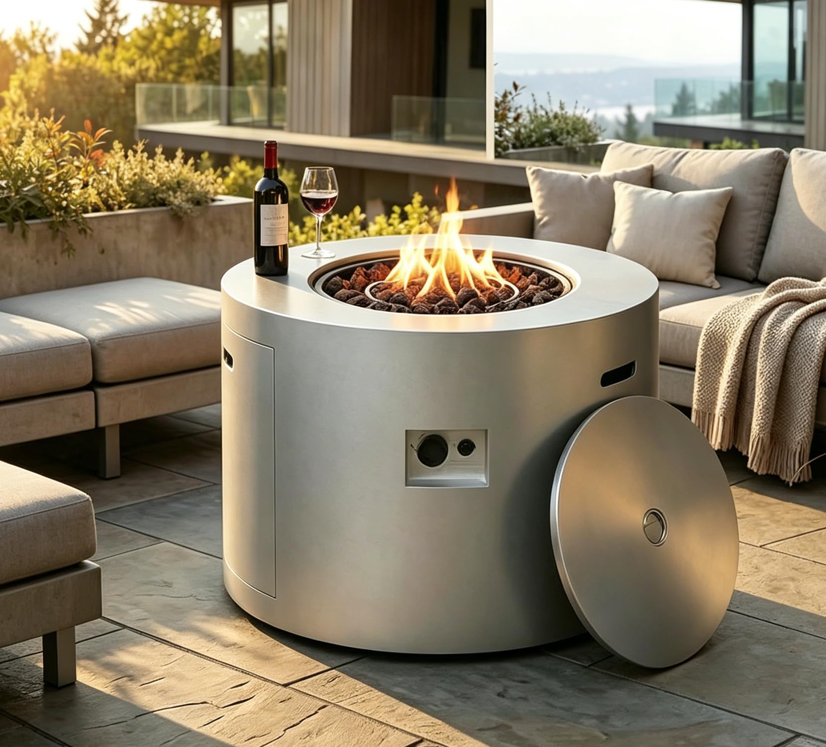 Bond Manufacturing Medina 42-Inch Rectangle Propane Fire Table