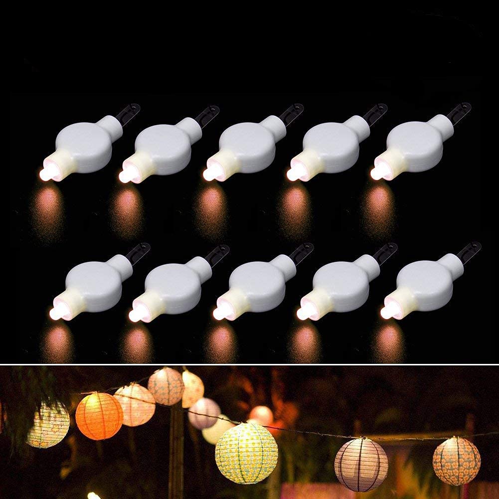 Brightown Outdoor 50-Count Warm White LED Paper Lantern String Lights