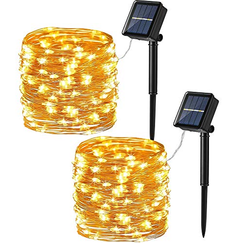 Brizled Solar String Lights 72ft 200 LED Warm White