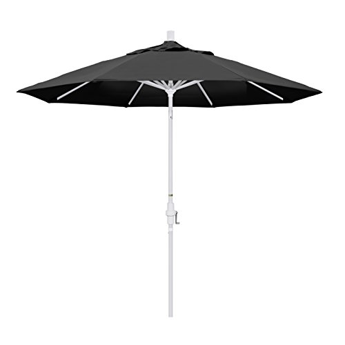 California Umbrella 9 ft. Aluminum Pole Market Umbrella, Crank Lift, Collar Tilt