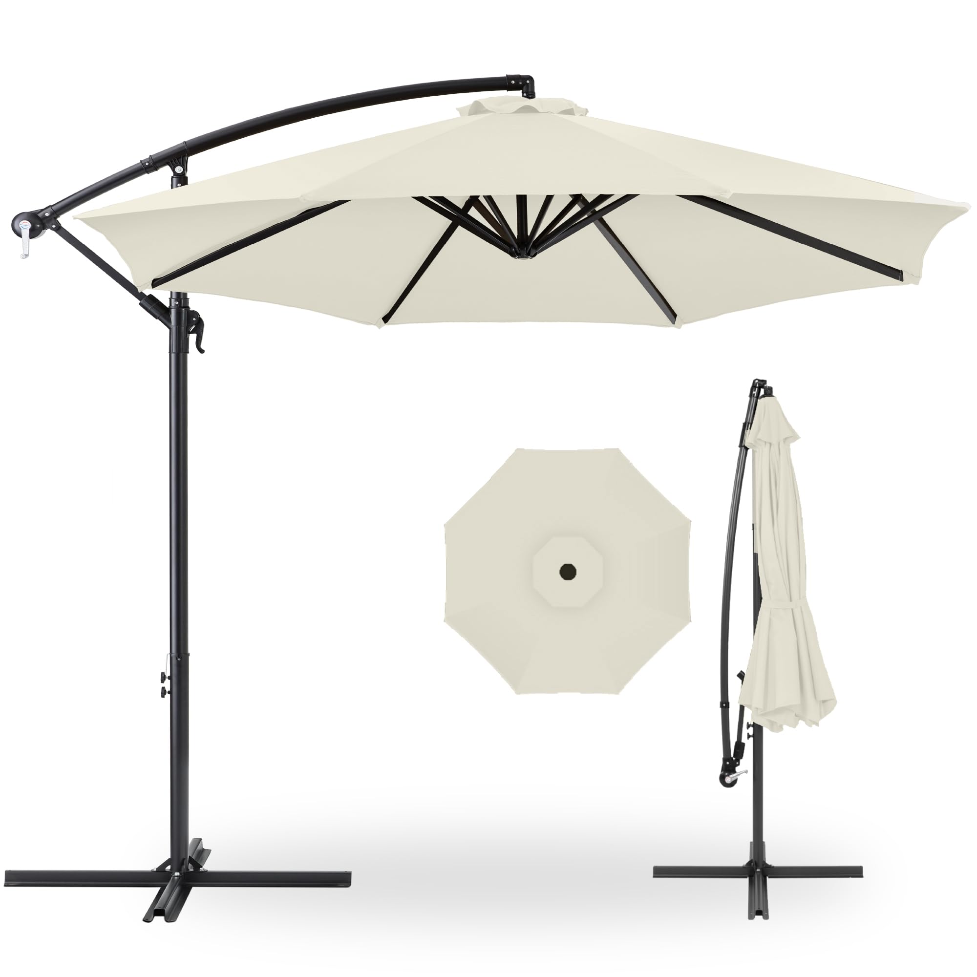 California Umbrella 9ft Sunbrella Fabric Market Umbrella Aluminum Pole